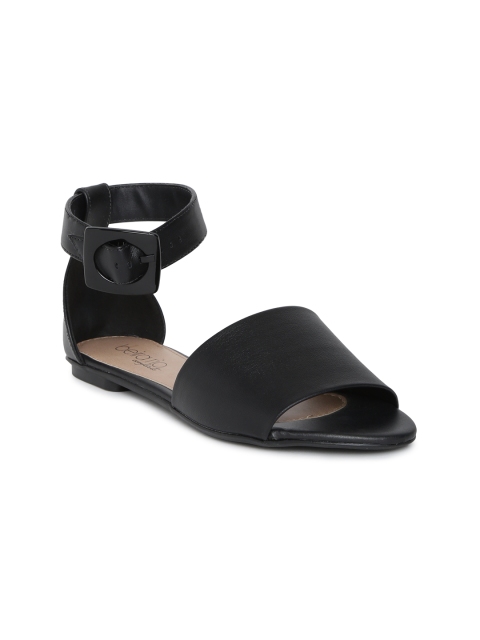 

BEIRA RIO Women Black Solid Open Toe Flats