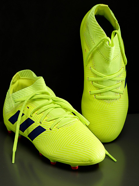 

ADIDAS Boys Fluorescent Green NEMEZIZ 18.3 Firm Ground Football Shoes