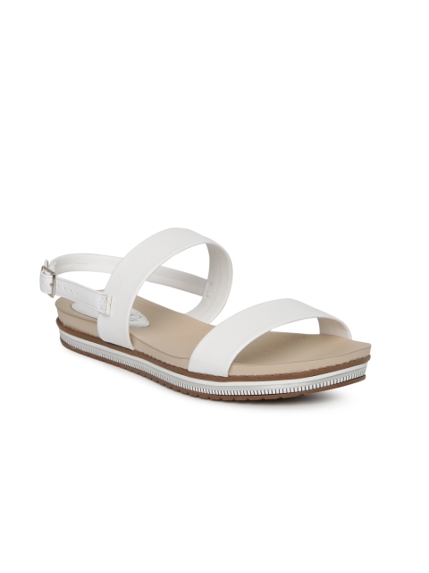 

BEIRA RIO Women White Solid Open Toe Flats