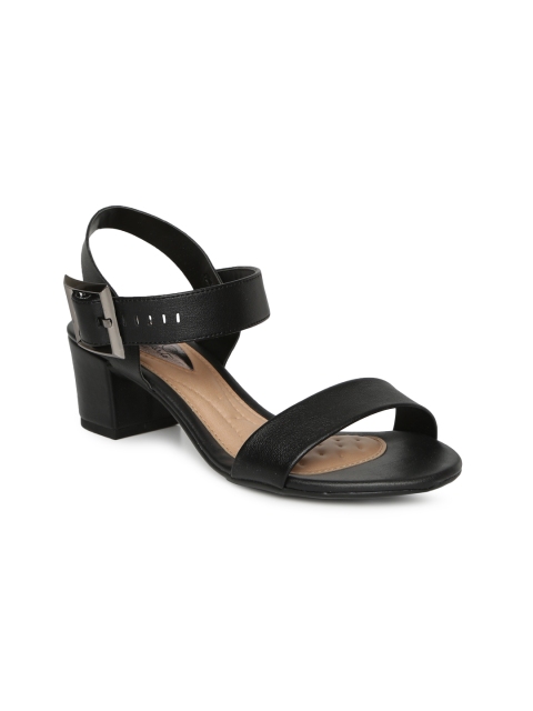 

BEIRA RIO Women Black Solid Heeled Sandals