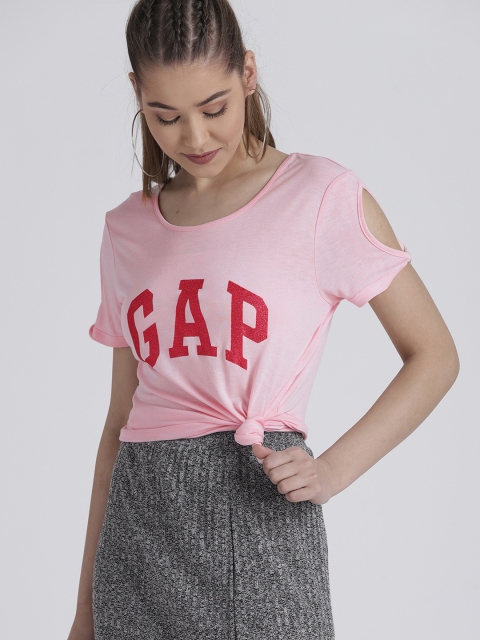 

GAP Women Pink Printed Top