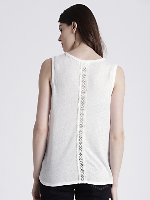 

Gap Women's White Sleeveless Lace Top