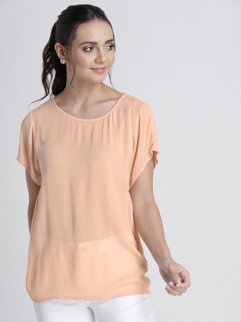 

GAP Women's Extended Shoulder Top, Peach