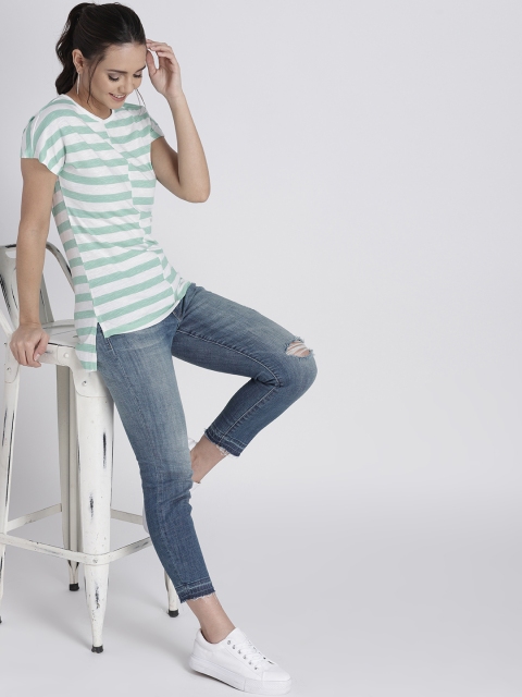 

GAP Women's High Low Tee, Sea green