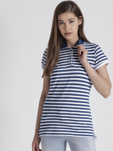 

GAP Women Striper Polo, Blue