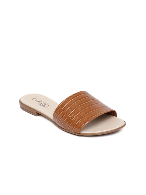 

BEIRA RIO Women Brown Textured Open Toe Flats