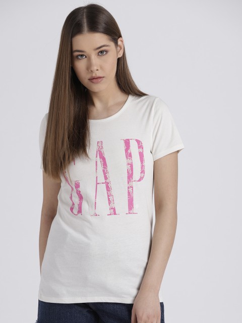 

GAP Women's Logo Graphic Crewneck T-Shirt, Off white