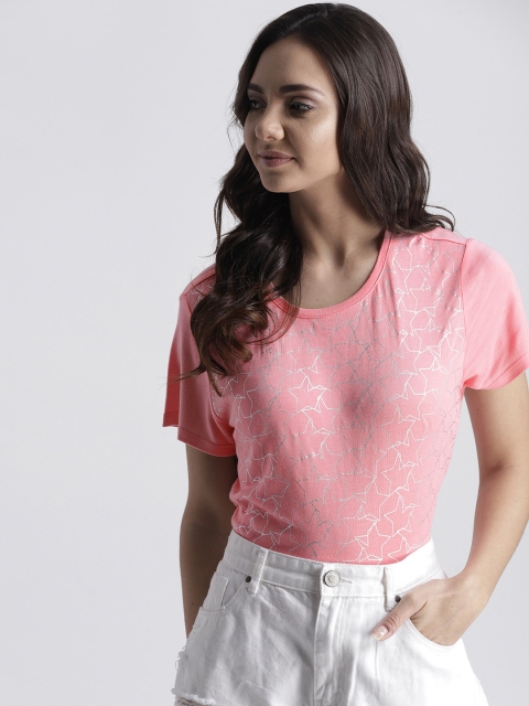 

Gap Women's Favourite Metallic Graphic Basic Tee, Pink
