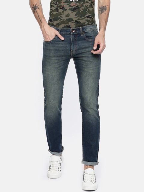 

Pepe Jeans Men Blue Vapour Slim Fit Low-Rise Clean Look Stretchable Jeans