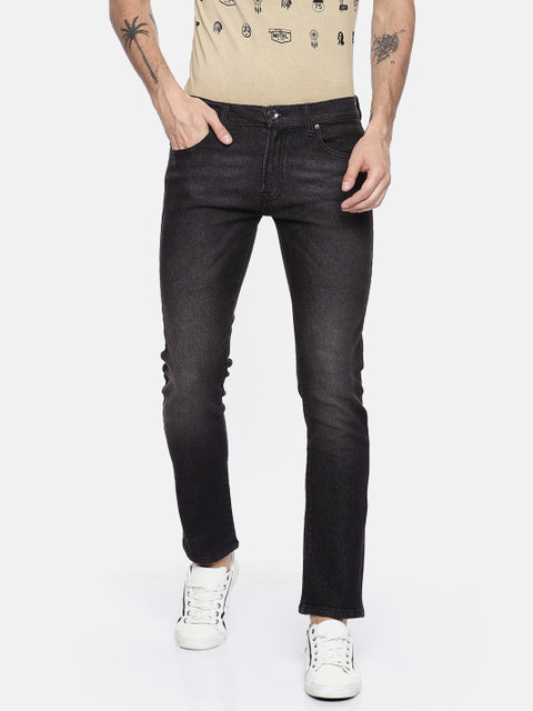 

Pepe Jeans Men Charcoal Grey Vapour Slim Fit Low-Rise Clean Look Stretchable Jeans