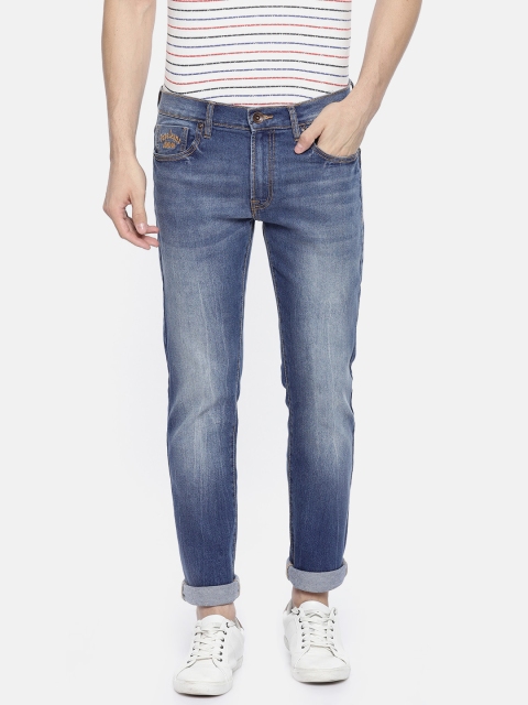 

Pepe Jeans Men Blue Vapour Slim Fit Low-Rise Clean Look Stretchable Jeans