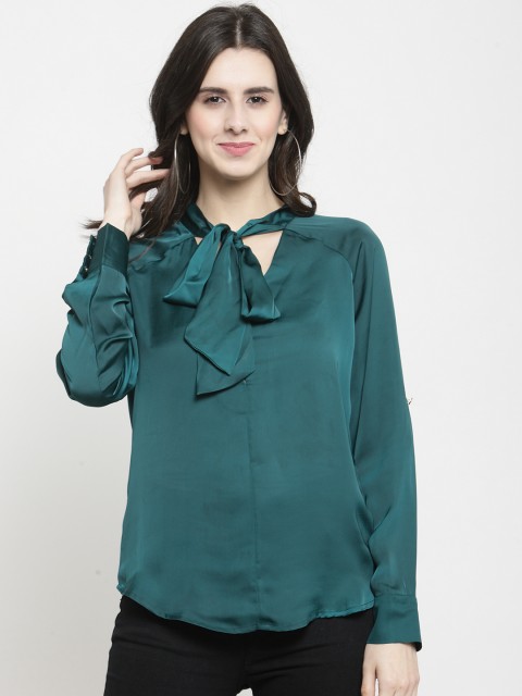 

Purple State Women Green Solid Top