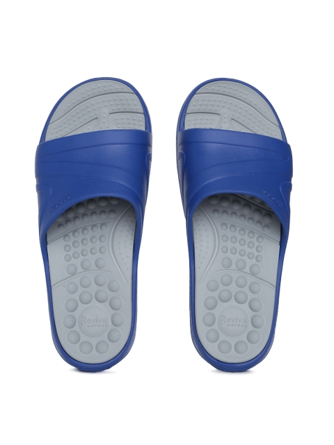 

Crocs Unisex Navy Blue & Grey Solid Sliders