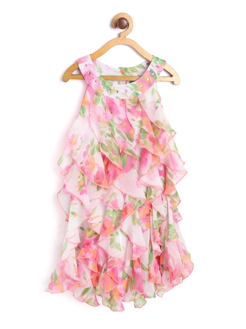 

Nauti Nati Girls Multicoloured Printed A-Line Dress, Multi