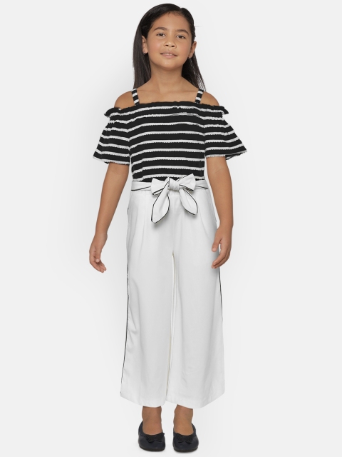 

Nauti Nati Girls Black & White Striped Top with Palazzos