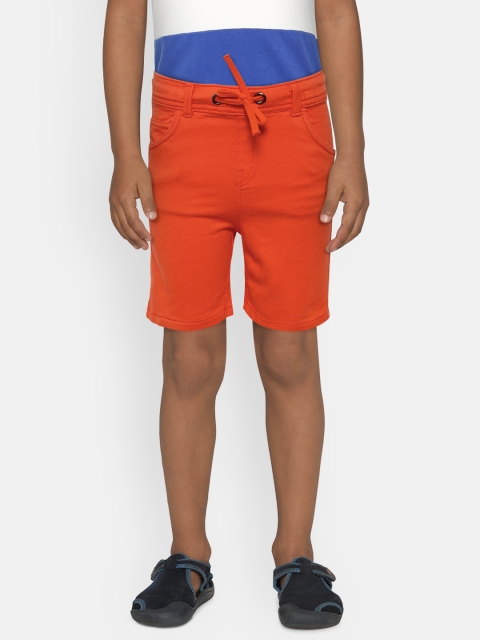 

Nauti Nati Boys Orange Solid Regular Fit Shorts