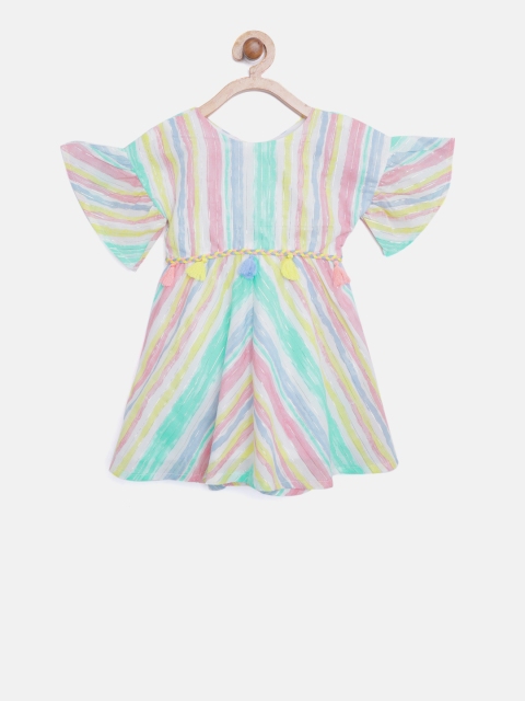 

Nauti Nati Girls Multicoloured Striped Fit & Flare Dress, Multi