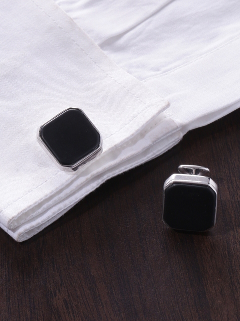 

Dare by Voylla Black Square Cufflinks