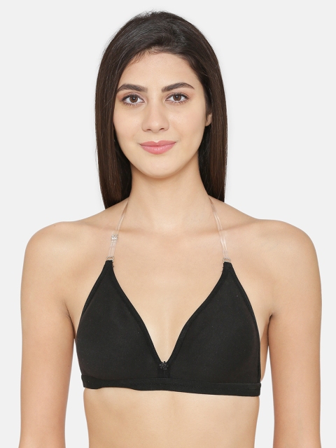 

ABELINO Black Solid Non-Wired Non Padded T-shirt Bra 5135BLACK01