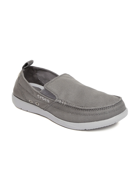 

Crocs Men Grey Solid Slip-On Sneakers