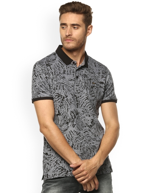 

SPYKAR Men Black Printed Polo Collar T-shirt