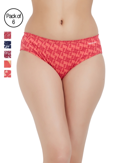 

Fruit of the Loom Women Pack Of 6 Printed Briefs FBKP01, Multi