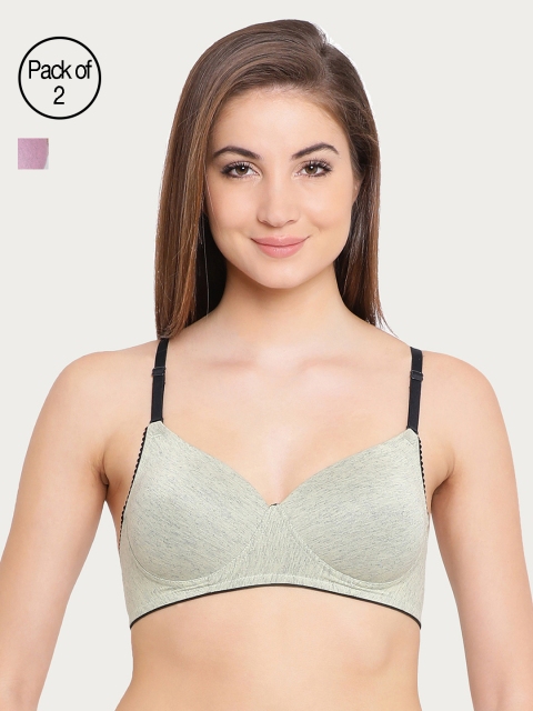 

Clovia Pack Of 3 Bra, Green