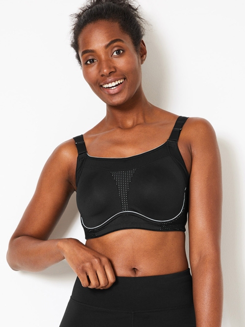 

Marks & Spencer Black Solid Underwired Non Padded Sports Bra T336318C