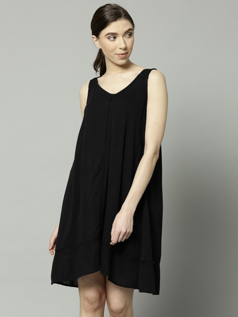 

Marks & Spencer Women Black Solid Cover-Up Dress T529863