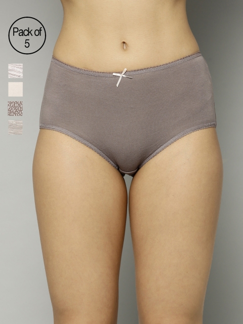 

Marks & Spencer Women Pack Of 5 Hipster Briefs T610325I, Taupe
