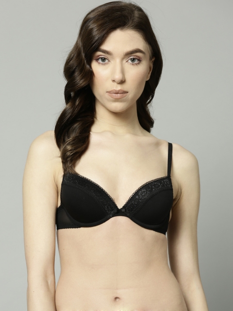 

Marks & Spencer Black Solid Underwired Lightly Padded Plunge Bra T818712