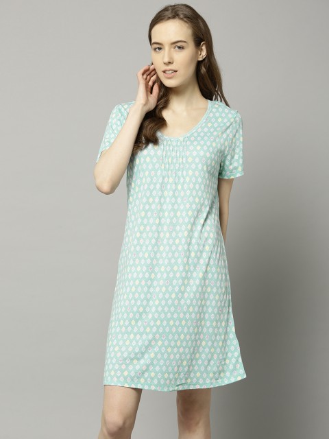 

Marks & Spencer Sea Green & White Printed Nightdress T373837