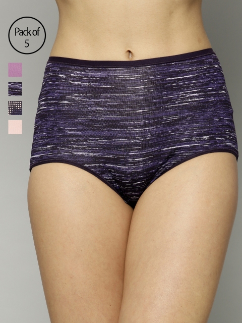 

Marks & Spencer Women Pack of 5 Hipster Briefs T614278, Purple