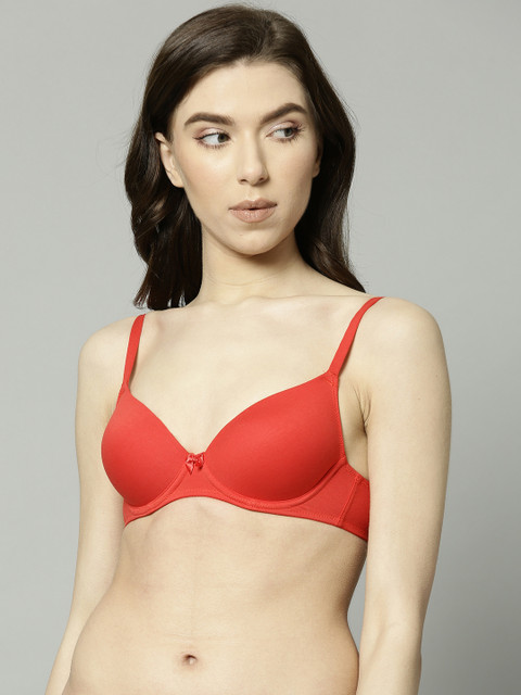 

Marks & Spencer Red Solid Underwired Lightly Padded T-shirt Bra T330382