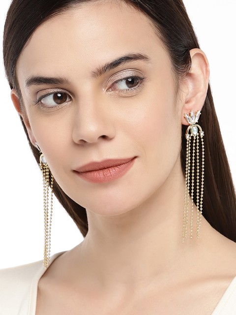 

OOMPH Gold-Toned Classic Drop Earrings