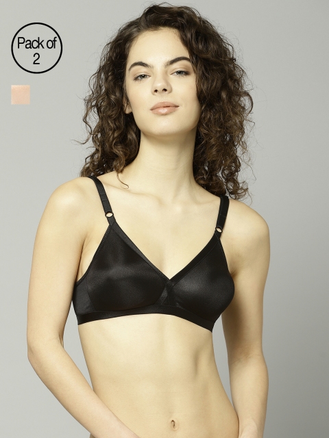 

Marks & Spencer Pack Of 2 Solid Bras T337142, Beige
