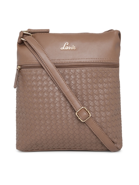 

Lavie Brown Textured Sling Bag