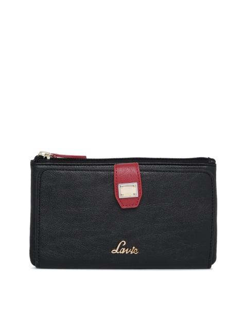 

Lavie Women Black Solid Two Fold Wallet