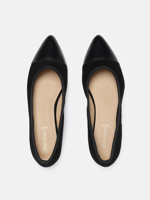 

DressBerry Women Black Solid Ballerinas