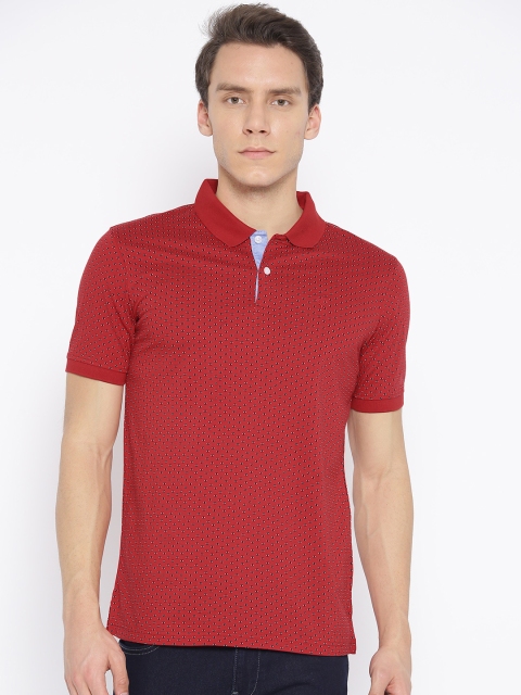 

Allen Solly Men Red Printed Polo Collar T-shirt