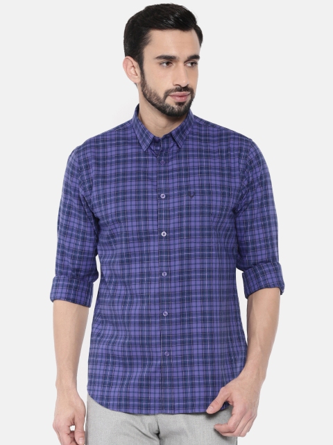 

Allen Solly Men Blue & Green Sport Slim Fit Checked Casual Shirt