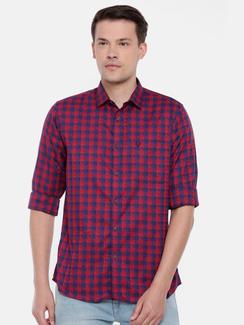 

Allen Solly Men Blue & Red Slim Fit Printed Casual Shirt
