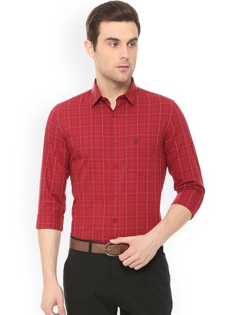 

Allen Solly Men Red & Yellow Slim Fit Checked Casual Shirt