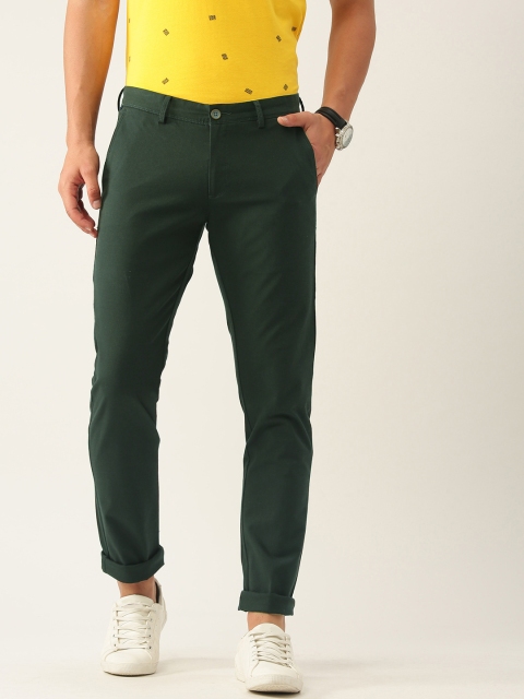 

Allen Solly Men Olive Green Smart Slim Fit Solid Chinos