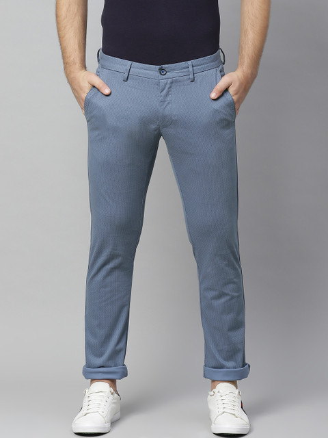 

Allen Solly Men Blue Smart Slim Fit Printed Chinos