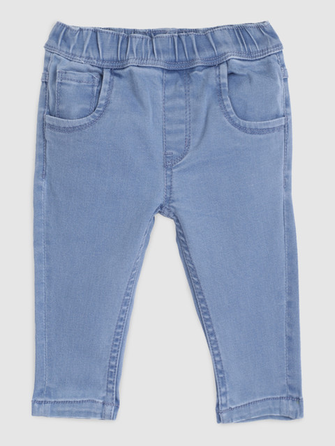 

YK Infant Girls Blue Regular Fit Mid-Rise Clean Look Stretchable Jeans