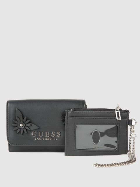 

GUESS Women Black Two Fold Wallet with Card Holder