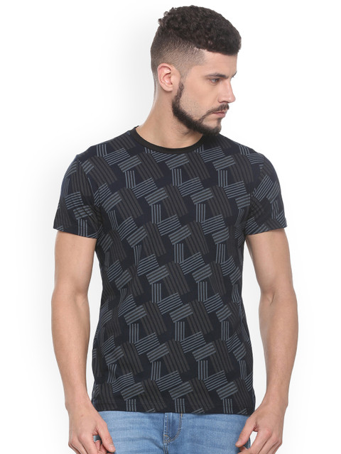 

Allen Solly Sport Men Navy Blue Printed Round Neck T-shirt