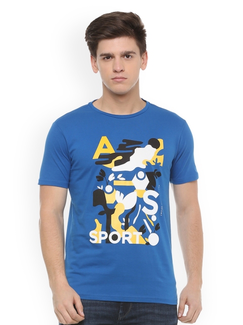 

Allen Solly Sport Men Blue Printed Round Neck T-shirt