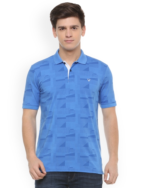 

Allen Solly Sport Men Blue Printed Polo Collar T-shirt